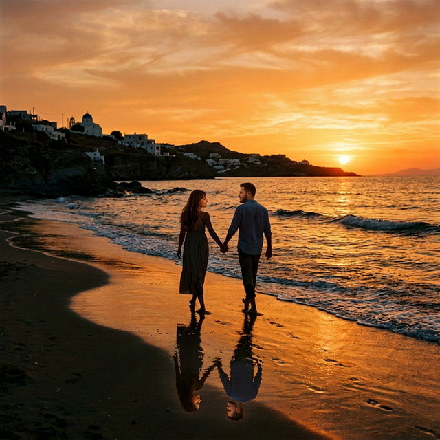 Περίπατος στο ηλιοβασίλεμα